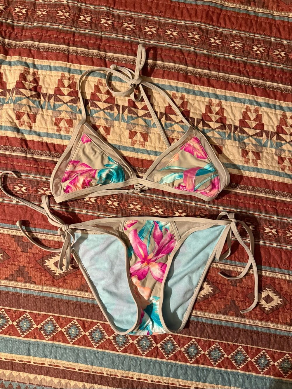 The Bikini Lab floral bikini set size small